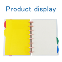 Étiquettes d'angle rondes en spirale A5, plastifieuse mate, à la mode, feuilles mobiles, pour ordinateur portable avec trous de dossier