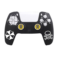 Étui de protection, coque de protection en silicone avec poignées pour pouces gratuites pour la manette Dualsense PS5