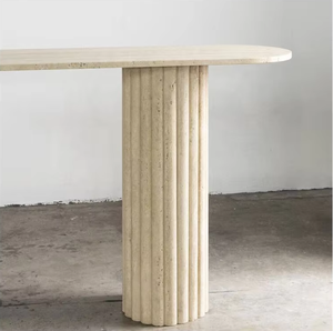 <span class=keywords><strong>Sala</strong></span> soggiorno <span class=keywords><strong>angolo</strong></span> pietra mobili hotel lobby ingresso parete di lusso in marmo opaco tavolo console in travertino - Product Image 2
