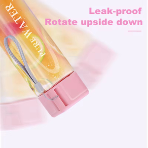 Leakproof Square Shape 500ml 16oz High Quality BPA Free Clear <b>Plastic</b> Sports Water Bottles - Product Image 4