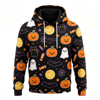 Sweat-shirt unisexe personnalisé Cyberpunk Halloween, impression intégrale détaillée, logo personnalisé, streetwear
