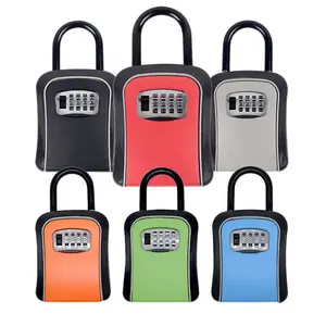 조합 Lockbox 코드 잠금 보안 상자 키 홀더 대용량 휴대용 안전 상자 가족 Realtor 야외 키 상자