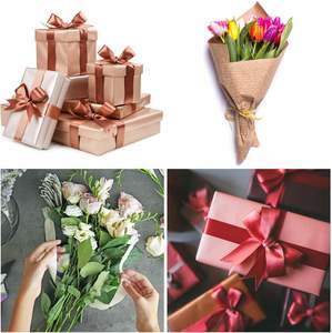 Cintas de Satén Personalizadas al por Mayor, 100 Yardas, 4 cm, Cinta de Satén de Tela de Poliéster Impresa con Logotipo para Regalos y Decoraciones - Product Image 5