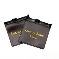 Sac à fermeture éclair en PVC givré personnalisé, petit format, pour bijoux, réutilisable, pochette à fermeture éclair pour boucles d'oreilles et colliers, sac en plastique à fermeture éclair, vente chaude
