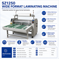 Machine à plastifier les films BOPP grand format de 1200 mm avec rouleau chauffant en acier de 240 mm pour les impressions de grande taille
