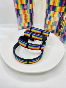 Nuevas Pulseras Artesanales de Moda con el Orgullo LGBTQ, Brazalete Abierto con Diseño de Arcoíris, Pulsera <span class=keywords><strong>No</strong></span> Binaria para Niñas, Niños, Lesbianas, Gays y Pansexuales - Product Image 5