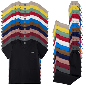 Uniformes Médicos Personalizados con Logotipo, <span class=keywords><strong>de</strong></span> Poliéster y Elastano, para Hombres y Mujeres, Uniformes <span class=keywords><strong>de</strong></span> Enfermería Dental y <span class=keywords><strong>de</strong></span> Salón, Conjuntos <span class=keywords><strong>de</strong></span> Uniformes <span class=keywords><strong>de</strong></span> Enfermería Premium con Elasticidad en 4 Direcciones - Product Image 1