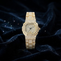 Montre de luxe RICECGO style Hip Hop, entièrement sertie de moissanite, montres en moissanite en gros, montres pour femmes avec strass