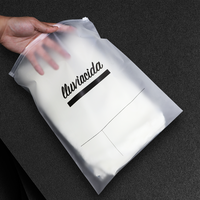 Zip Lock biodégradable logo imprimé personnalisé bijoux transparents sac en plastique givré t-shirt emballage sacs à fermeture éclair pour vêtements