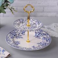 YanJun Klassiek Blauw Wit Porseleinen Snack- en Fruitbord Serveerschaal Magnetronbestendig Vaatwasserbestendig Duurzaam Herkomst Jiangxi