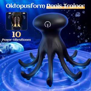 Jouet de masturbation masculin en forme de méduse, 100% étanche IPX7, 10 modes de vibration réglables, stimulation ciblée du gland - Product Image 2