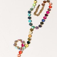Collier ras du cou arc-en-ciel esthétique et tendance, plaqué or, zircon, collier superposable, bijoux fantaisie colorés en pierres précieuses, vente en gros