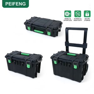 PEIFENG 3 in 1 Combination Trolley Tool Box With Pull Handle Stackable Rolling Storage Case Set PFO704611 3 in 1 Combination Tro - Product Image 1