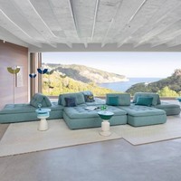 Nischen-Design Dopamin-Minzfarben Chesterfield L-förmiges Modulares Sofa-Set Abnehmbare Kombinations-Rückenlehne Schaumstoffgefülltes Wohnzimmer-Sofa