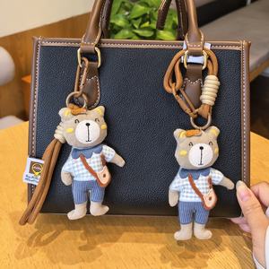 2026 New Cute Animal <b>Car</b> Key Decoration Phone Strap 3D Doll Women Handbag Charm Soft Fabric School Bag Bear Keychain <b>for</b> Girls - Product Image 2