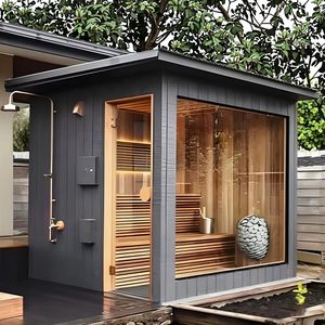 <span class=keywords><strong>Sauna</strong></span> exterior espaciosa de cedro para 6 personas, con vapor húmedo combinado y ducha. - Product Image 3