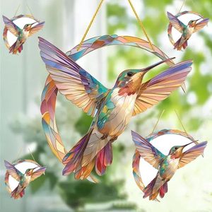 Pendentif en acrylique en forme de colibri, décoration suspendue pour salon, chambre à coucher, balcon, mur, terrasse - Product Image 2