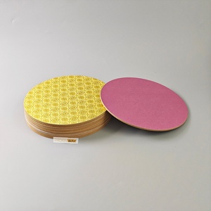 SunShine 2mm Food Waterproof MDF Cake Stand and <b>Drum</b> Board Round Gold Silver White-Wholesale Tray <b>for</b> Cake Presentation - Product Image 2
