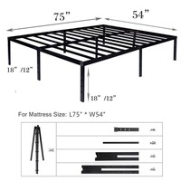 AAG Fabricant de Chine Usine Maison de Location Fer Forgé Acier Luxe Moderne California King Pleine Taille Lit Double Escalier