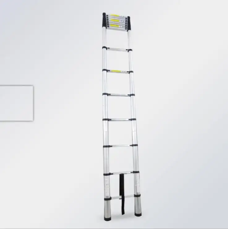 Aluminum Telescopic 12.5 Feet Heavy Duty Extendable Work, Light Weight Multi-Purpose Ladder - Max 330 lbs. Capacity