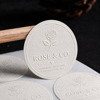 Autocollants personnalisés de luxe en 3D, adhésifs, gaufrés, mat, avec logo de marque personnalisé, pour flacons de parfum et de bougies