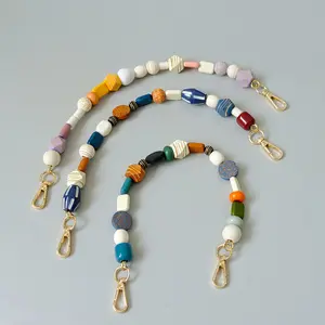 Dames Tas Accessoires Handgemaakte Acryl Kleur Kraal Hars Tas Ketting Voor Handtas Handtas Handvat