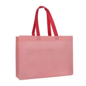 Custom Large Cherry Blossom <b>pink</b> Horizontal Version Reusable Water-covered Non-woven Shopping <b>Bag</b> - Product Image 1