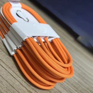 Cable de datos de carga rápida tejido naranja USB tipo C a USB C PD 60W 3FT para <span class=keywords><strong>iPhone</strong></span> 17 Cables de carga - Product Image 2