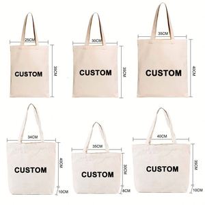 Bolsa de Lona de Algodón Natural con Impresión de Logotipo, MOQ Bajo, para Compras de Mujeres - Product Image 4