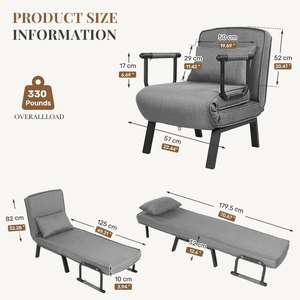 เก้าอี้ห้องนั่งเล่นพับได้เพียงคลิกเดียวใช้งานได้จริงและสะดวกสบายพร้อมพักผ่อนได้ตลอดเวลาประหยัดพื้นที่ - Product Image 3