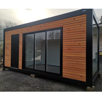 Maison de conteneur de luxe prédécoupée, bar, pub, structure en acier, pré-assemblée
