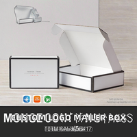 Boîte plate en carton ondulé rigide noir avec logo personnalisé, recyclable, pour l'expédition de bougies, avec doublure en éponge