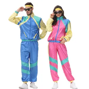 Paren Hippie Kostuums Mannen Vrouwen Carnaval Halloween Feest Vintage 1970S Disco Kleding Rock Hippies Cosplay Outfits