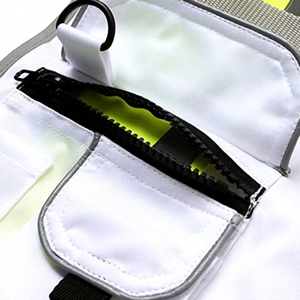 Chaleco de Seguridad Blanco de Alta Visibilidad con Franjas Reflectantes, Ropa de Trabajo Unisex, Material de Poliéster - Product Image 5