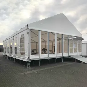 Açık etkinlikler için 500-1000 kişilik alüminyum cam parti düğün fuarı etkinlik çadırları PVC kapak Marquees