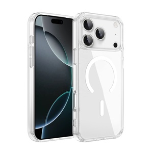 Chống vàng cho iPhone 17 Pro Max rõ ràng minh bạch chống sốc Acrylic <span class=keywords><strong>TPU</strong></span> không dây sạc điện thoại từ bìa cho iPhone - Product Image 1
