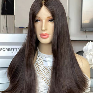 Perruque en dentelle frontale 100% cheveux humains vierges européens naturels, transparente pour la dentelle, 20 pouces de long, non lavée, non traitée - Product Image 1