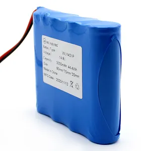 4pc 18650 small battery pack 3.7V 7.4V 12V 3000mah for small items customized lithium ion battery pack