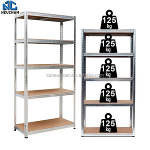 창고 다단계 부식 방지 MDF 보드가있는 금속 선반 볼트리스 조립 - Product Image 6