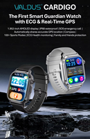 Montre connectée avec assistant vocal IA, GPS, suivi d'activité physique, écran AMOLED, design carré, bouton SOS, écran tactile, compatible Android, autonomie de 5 à 10 jours