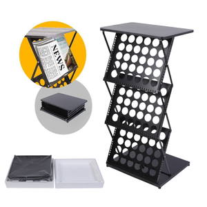 Porte-dépliants A4 à 3 niveaux pliable, support de brochures de qualité commerciale pour <span class=keywords><strong>magasin</strong></span> et bureau - Product Image 2