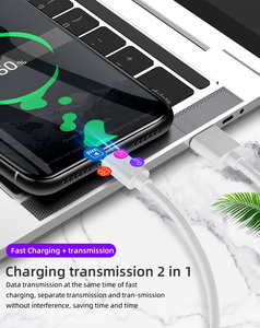 Câble USB Type C 5A 2026 pour S20 S9 S8 <span class=keywords><strong>P30</strong></span> <span class=keywords><strong>Pro</strong></span>, câble de charge rapide pour téléphone portable, blanc - Product Image 5