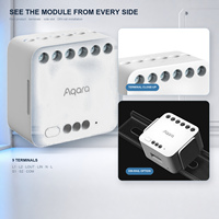 Módulo de Relé Dual Inteligente T2, Compatible con Apple HomeKit, Zigbee 3.0, Contacto Seco/Húmedo, 2 Canales, Medidor de Energía AC, Interruptor de Bloqueo de Motor