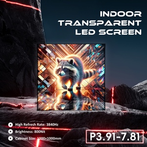 Écran LED <span class=keywords><strong>transparent</strong></span> commercial, panneau mince, sans obstruction de la <span class=keywords><strong>vue</strong></span>, pour vitrine, hall d'exposition, publicité de marque - Product Image 1