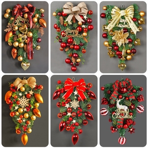 Decoraciones navideñas, coronas, cortinas de ratán para puertas, luces LED para el hogar, escalera invertida, perchas - Product Image 3