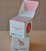 Boîte à glace carrée en carton alimentaire personnalisée, boîte à glace imperméable, emballage en papier