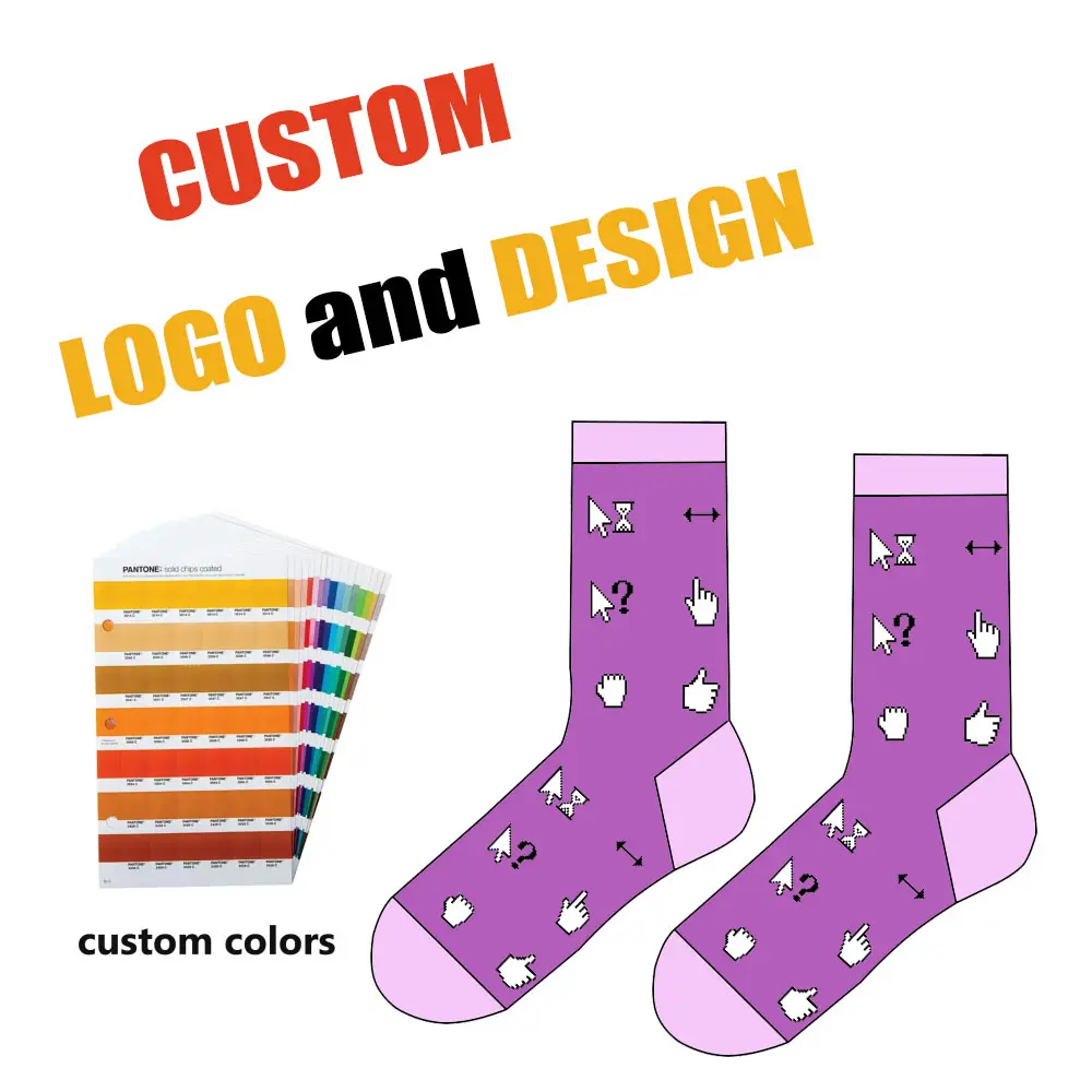 Großhandel Keine MOQ OEM Mannschaft Rohrsocken individuelles Logo gestrickt Jacquard-Socken Design eigene Socken