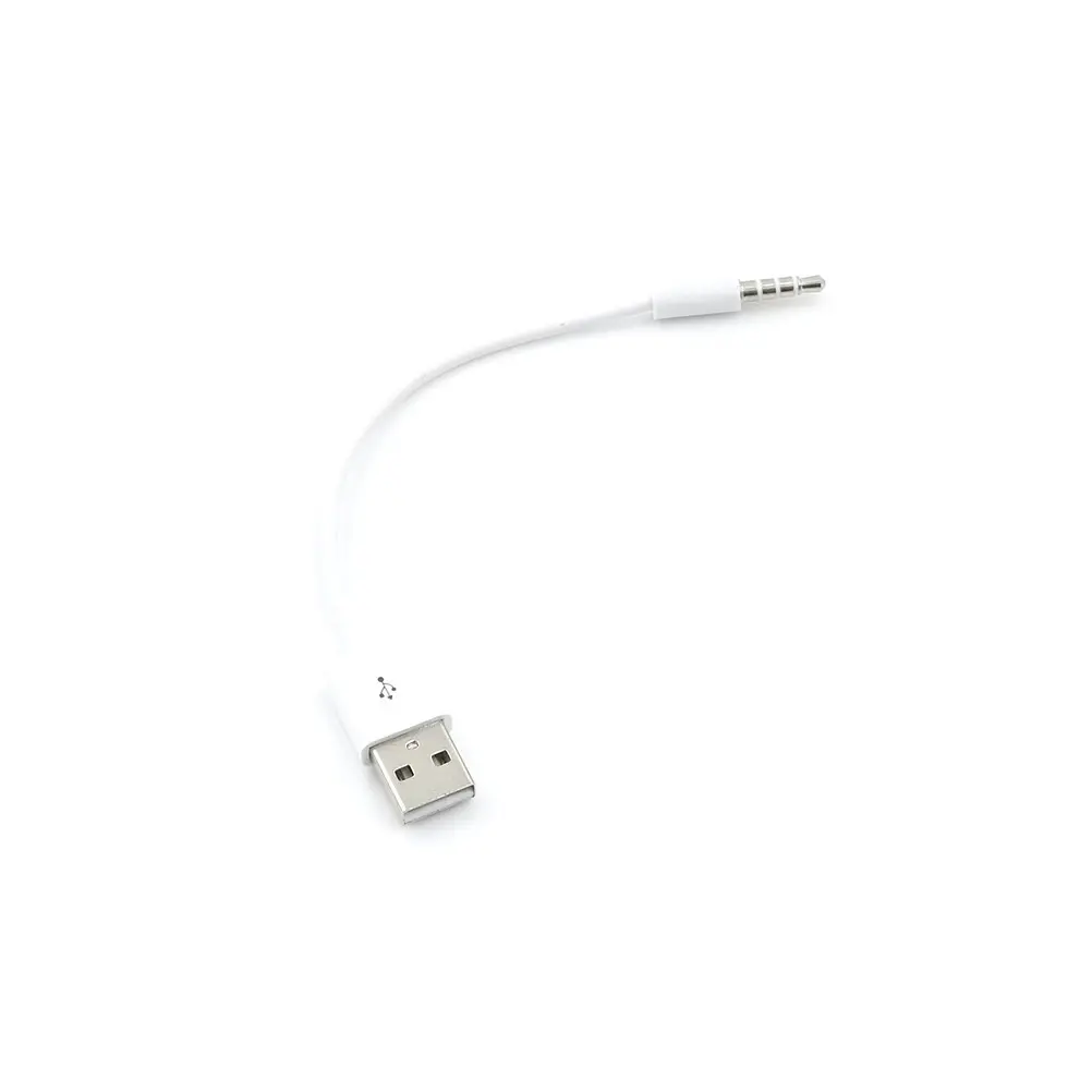 Jack de 3.5mm Cabo Adaptador de Áudio AUX Para USB 2.0 Carregador de Sincronização de Dados Para Apple IPod Shuffle 3rd 4th 5th 6th Gen MP3 MP4 Player Cabo