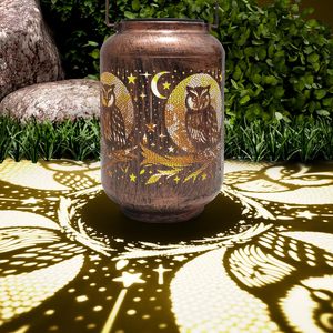 Solar Garden Owl Lamp Hanging Ornaments Forgarden <b>Projection</b> Lamp Nightlight - Product Image 6
