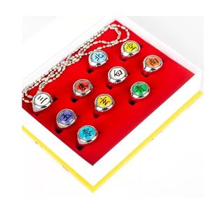 Conjunto de anillos Ninja ajustables Cosplay Anime <span class=keywords><strong>Akatsuki</strong></span> Fans accesorios de disfraces regalos - Product Image 4